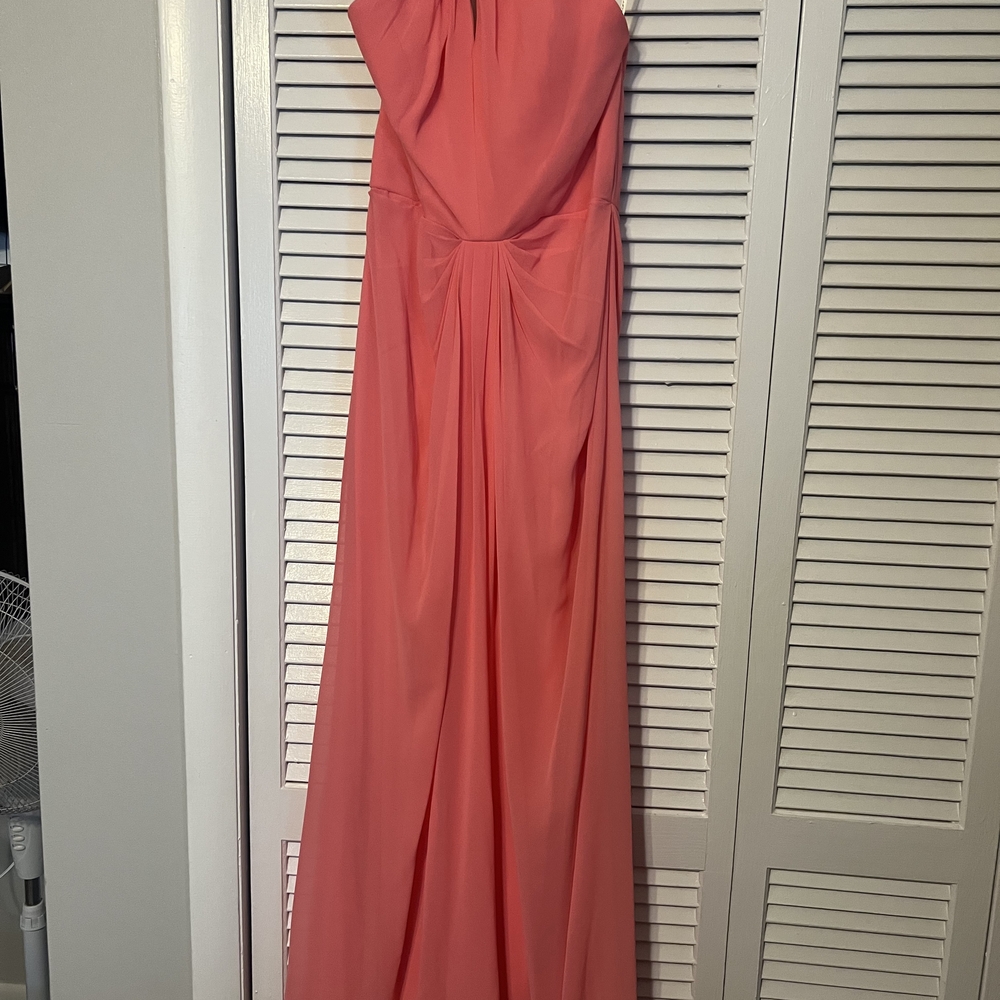 Bill Levkoff Pink Strapless Sleeveless Gown
